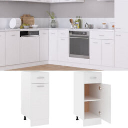 Vidaxl Drawer Bottom Cabinet Lyon White 30X46X81.5 Cm Engineered Wood - thumbnail 2