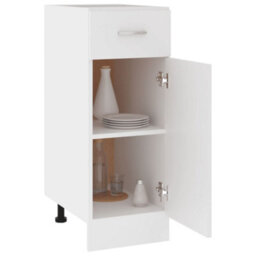 Vidaxl Drawer Bottom Cabinet Lyon White 30X46X81.5 Cm Engineered Wood - thumbnail 4