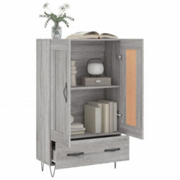 Berkfield Highboard Grey Sonoma 69.5X31X115 Cm Engineered Wood - thumbnail 4