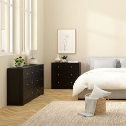 Furniture To Go May Chest Of 6 Drawers (3+3) In Black (W) 143.1 X (H) 68.3 X (D) 31.7Cm - thumbnail 6