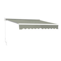 Living And Home Retractable Patio Canopy Awning Door Awning Garden Sun Shade Manual Shelter Outdoor ,grey,2.5M X 2 M - thumbnail 3