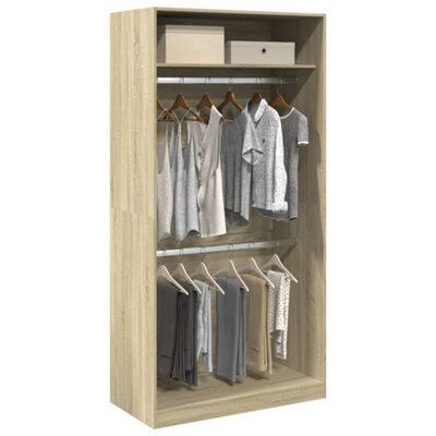 Berkfield Wardrobe Sonoma Oak 100X50X200 Cm Engineered Wood - image 1