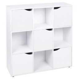  9 Cube Wooden Bookcase Shelving Display Shelves Storage Unit Wood Shelf Door - thumbnail 1