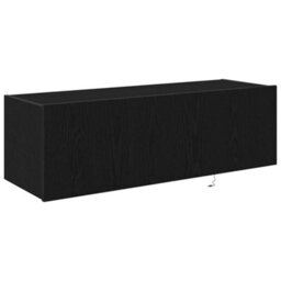 Walplus Tv Wall Cabinet Black Oak 100 X 35 X 31 Cm Engineered Wood - thumbnail 6
