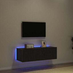 Walplus Tv Wall Cabinet Black Oak 100 X 35 X 31 Cm Engineered Wood - thumbnail 5