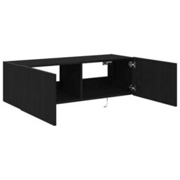 Walplus Tv Wall Cabinet Black Oak 100 X 35 X 31 Cm Engineered Wood - thumbnail 7