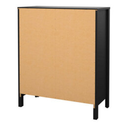 Wyld Haus Wildberry Matt Black 5-Drawer Chest With Leather Strap Handles - thumbnail 6