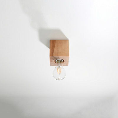 Luminosa Lighting Luminosa Ariz Surface Mounted Downlights Flush Light Natural Wood E27 - image 1