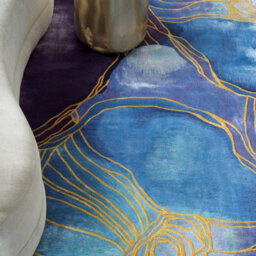 Prismatic Prs32 Blue Gold Wool Rug By Nourison-236Cm X 297Cm - thumbnail 7