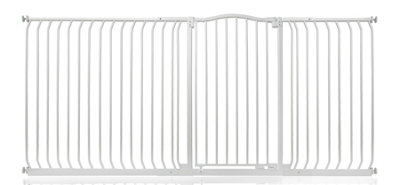 Bettacare Extra Tall Curved Top Dog Gate, 216Cm - 225Cm, Matt White, Extra Tall 100Cm In Height, Pressure Fit Pet Gate - image 1