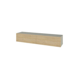 "Decortie Francy Wall-Mounted Tv Unit Modern Media Centre Tv Cabinet 42"" Ash Green Oak 135Cm" - thumbnail 2