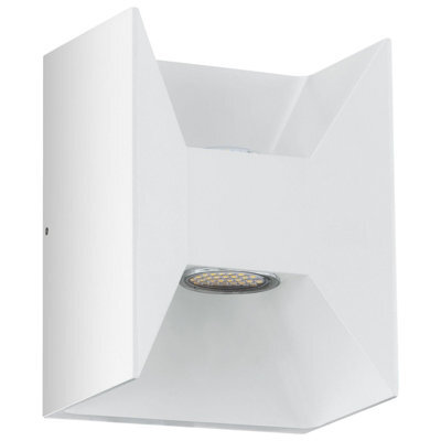 Elegant Ip44 Outdoor Wall Light In White Cast Aluminium With Built-In Led - image 1