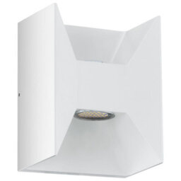 Elegant Ip44 Outdoor Wall Light In White Cast Aluminium With Built-In Led - thumbnail 1