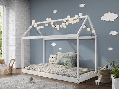 Home Detail Taylor Kids Wooden Bed Single House, White