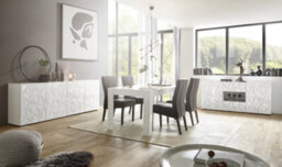 FurniComp LTD Furnicomp Evora 4 Door White Gloss Sideboard - thumbnail 4