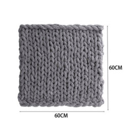 Darphe Pink Hand-Woven Chenille Throw Blanket For Couch And Bed 60Cm L X 60Cm W - thumbnail 1