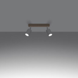 Sollux Lighting Verdo Steel/wood White/wood 2 Lights Modern Ceiling Light - thumbnail 2