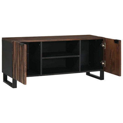 Berkfield Modern Tv Cabinet, 105 X 33.5 X 46 Cm, Made From Solid Mango Wood.