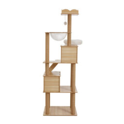 Thehotsale 5-Tiers Freestanding Cat Tree Cat Tower With Perches And Condo,natural - thumbnail 7