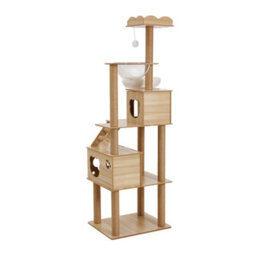 Thehotsale 5-Tiers Freestanding Cat Tree Cat Tower With Perches And Condo,natural - thumbnail 6