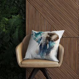Warren Reed Designer Majestic Elephant Splashart Outdoor Cushion 45Cm X 45Cm - thumbnail 2