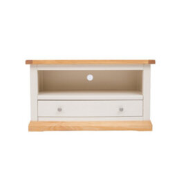 Cabinet Bits Trevi Off White 1 Drawer Tv Cabinet Chrome Knob