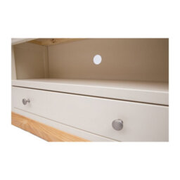 Cabinet Bits Trevi Off White 1 Drawer Tv Cabinet Chrome Knob - thumbnail 5