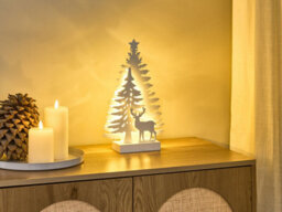 Beliani Christmas Decoration Led Feman Christmas Tree Reindeer 36 Cm White - thumbnail 2