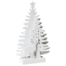 Beliani Christmas Decoration Led Feman Christmas Tree Reindeer 36 Cm White - thumbnail 4