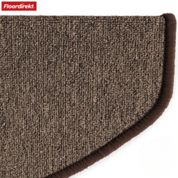 Floordirekt London Pro Self Adhesive Hard Wearing Carpet Stair Tread Mat For Indoor Stairs Semicircular Brown 25 X 65 Cm - thumbnail 2