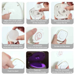 Portable Smart Toilet Cleaner Wall Mounted Sterilisation With Usb Charging Led Toilet Light - thumbnail 6