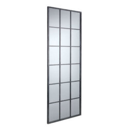 Julian Bowen Somma Pewter Wall Mirror, Wood Frame, Rectangular, Full Length, Freestanding, 180 X 70 X 2.5Cm - thumbnail 2