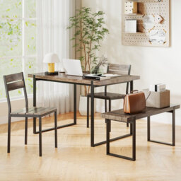 Gainoom 4-Piece Dining Table Set For 4 Wooden Rectangular Kitchen Table Industrial Dinette Furniture - thumbnail 5