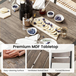Gainoom 4-Piece Dining Table Set For 4 Wooden Rectangular Kitchen Table Industrial Dinette Furniture - thumbnail 9