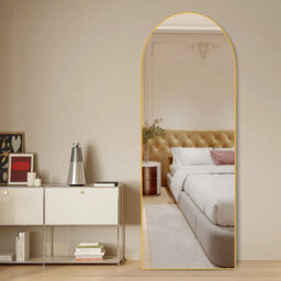 Cassilando Gold Full Length Mirror 162Cmx53Cm,arch Floor Mirror With Standing Full Mirrors Hanging Or Leaning Or Wall For Bedroom - thumbnail 7