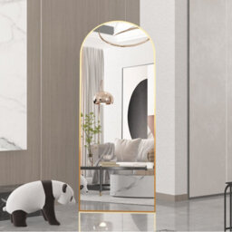 Cassilando Gold Full Length Mirror 162Cmx53Cm,arch Floor Mirror With Standing Full Mirrors Hanging Or Leaning Or Wall For Bedroom - thumbnail 5