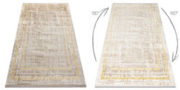 RugsX Modern Carpet Duke 51523 Beige / Gold - Frame, Structured, Very Soft,   140X190 Cm - thumbnail 2