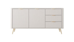 Arte Lante Stylish Beige Sideboard Cabinet 1630mm H810mm D380mm With Two Doors, Two Shelves, And Three Drawers - thumbnail 3