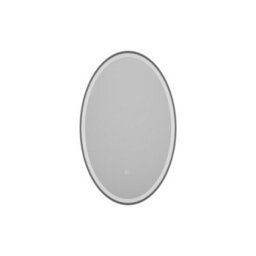Royal Bathrooms Capri 500 X 800mm Oval Led Illuminated Framed Mirror With Demister Pad - Black - thumbnail 3