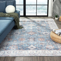 Yellow Bordered Floral Rug For Bedroom, & Living Room, 7mm Thick Stain-Resistant Traditional Rug - 60Cm X 180Cm (Runner) - thumbnail 4