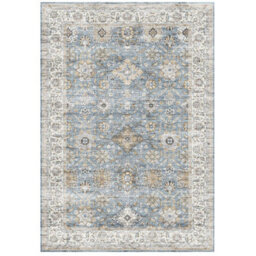 Yellow Bordered Floral Rug For Bedroom, & Living Room, 7mm Thick Stain-Resistant Traditional Rug - 60Cm X 180Cm (Runner) - thumbnail 3