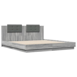 Berkfield Bed Frame Without Mattress Grey Sonoma 180X200 Cm Super King - thumbnail 3