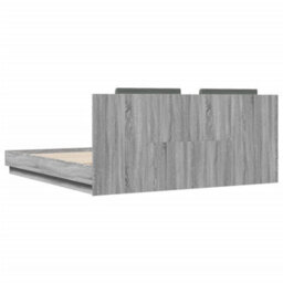 Berkfield Bed Frame Without Mattress Grey Sonoma 180X200 Cm Super King - thumbnail 6