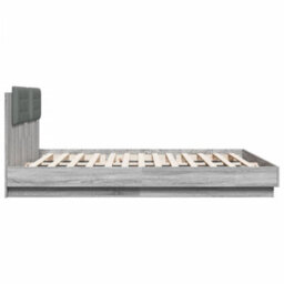Berkfield Bed Frame Without Mattress Grey Sonoma 180X200 Cm Super King - thumbnail 5