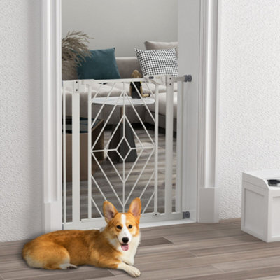 PawHut Pressure Fit Safety Gate W/ Auto Closing Door, Double Locking, Openings 74-80Cm - image 1