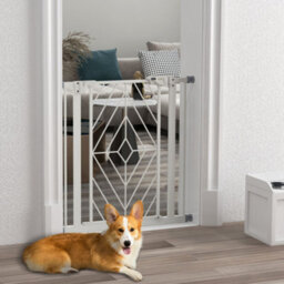 PawHut Pressure Fit Safety Gate W/ Auto Closing Door, Double Locking, Openings 74-80Cm - thumbnail 1