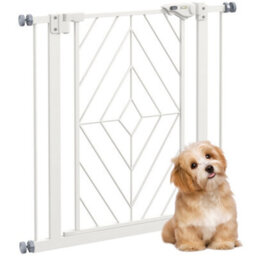 PawHut Pressure Fit Safety Gate W/ Auto Closing Door, Double Locking, Openings 74-80Cm - thumbnail 2