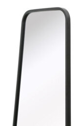Mirroroutlet The Coartans New Black Metal Isoscelles Trapezoid Shape Framed Wall Mirror 122Cm X 58Cm - thumbnail 4