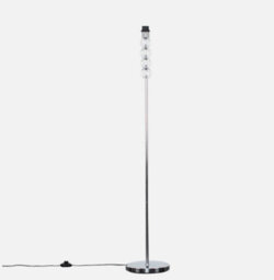 Tall Chrome Floor Lamp Base Standard Living Room Light Clear Acrylic Design - thumbnail 1