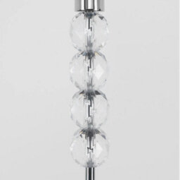 Tall Chrome Floor Lamp Base Standard Living Room Light Clear Acrylic Design - thumbnail 2